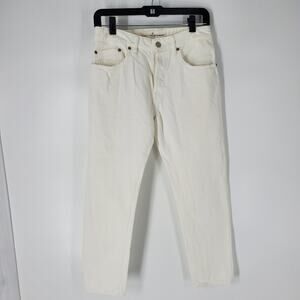 Golden Goose White Jolly Carrot Straight Leg Jeans 26
